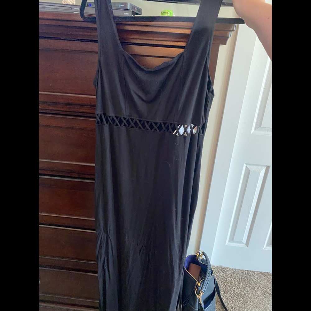 Black maxi dress